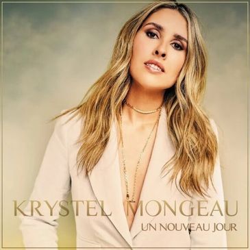 Portrait of Krystel Mongeau, long blond hair and beige blazer